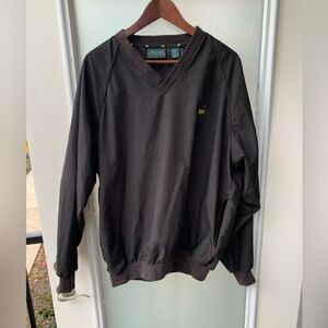 The Masters Collection Golf Pullover Longsleeve Mens L Embroidered Black
